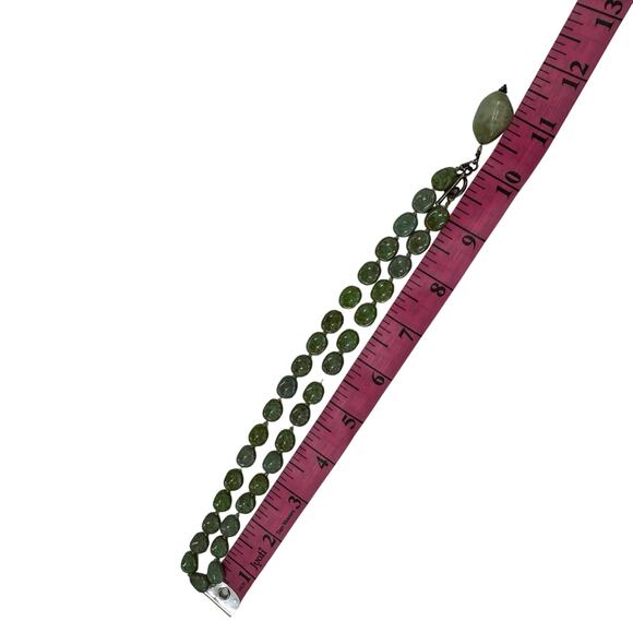 Handmade Beaded green turquoise necklace - Picture 4 of 8